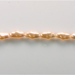 Czech Glass Pearl Bead - Baroque Oblong 13x7 LT ROSE 70424