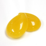 Gemstone Flat Back Cabochon - Pear 25x18MM QUARTZ DYED #38 AMBER