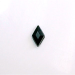 Glass Flat Back Rose Cut Stone - Diamond 10.7/5.9 JET