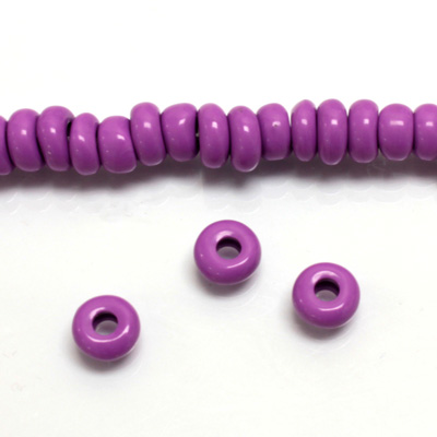 Plastic Bead - Round Tire 08MM BRIGHT PURPLE