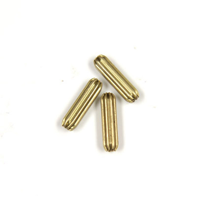 Brass Corrugated Bead - Standard Tube 10x3MM RAW Lead Safe