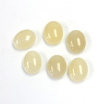 Gemstone Flat Back Cabochon - Oval 10x8MM QUARTZ DYED #05 BEIGE