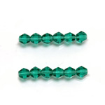 Czech Glass Fire Polished Bead - Bicone 05MM EMERALD