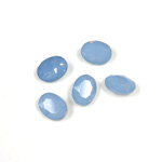 Cut Crystal Point Back Fancy Stone Foiled - Oval 08x6MM OPAL BLUE