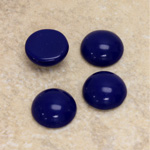 Glass Medium Dome Cabochon - Round 13MM LAPIS BLUE