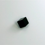 Cut Crystal Foiled Angled Cube 06MM JET