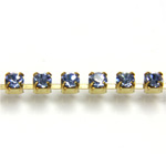 Preciosa Crystal Rhinestone Cup Chain - PP18 (SS8.5) LT SAPPHIRE-RAW