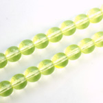 Czech Pressed Glass Bead - Smooth Round 08MM JONQUIL