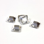 Swarovski Crystal Flat Back Tin Table Cut (TTC) Fancy Stone - Square 06x6MM CRYSTAL