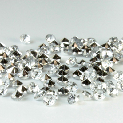Plastic Point Back Transparent Foiled Chaton - Round 2.5MM CRYSTAL