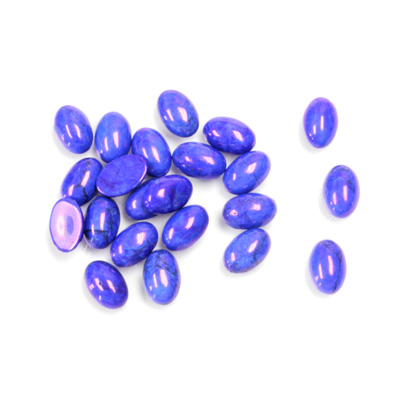 Gemstone Cabochon - Oval 06x4MM HOWLITE DYED LAPIS