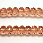 Czech Glass Fire Polish Bead - Rondelle Donut 09x6MM ROSALINE
