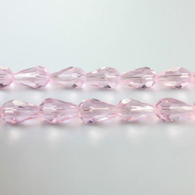 Chinese Cut Crystal Bead - Pear 11x7MM ROSALINE