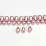 Glass Pendant Pearl Drop 6x4MM MATTE LAVENDER
