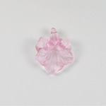 Plastic Flower Pendant with Side-Drilled Hole - 23MM SATIN ROSE