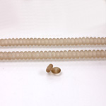 Czech Pressed Glass Bead - Smooth Rondelle 4MM MATTE SMOKE TOPAZ