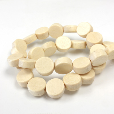 Wood Bead - Smooth Flat Disc 10MM NATURAL LACQUERED