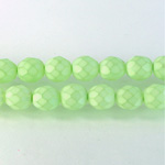 Czech Glass Fire Polish Bead - Round 08MM MATTE LT OLIVE 43452