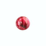 Glass Medium Dome Lampwork Cabochon - Round 13MM RED SWIRL (02958)