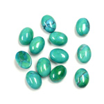 Gemstone Cabochon - Oval 08x6MM HOWLITE DYED CHINESE TURQ