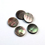 Shell Flat Back Flat Top Straight Side Stone - Round 12MM BLACK TAHITI PEARL