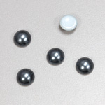 Glass Medium Dome Cabochon Pearl Spray Finish - Round 09MM DARK GREY