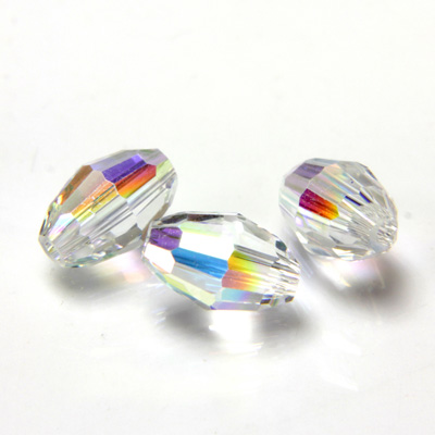 Preciosa Crystal Bead - Olive 07.5x5MM CRYSTAL AB