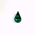 Glass Point Back Foiled Tin Table Cut (TTC) Stone - Pear 08x4.8MM EMERALD