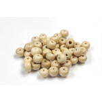 Wood Bead - Smooth Rondelle Spacer 06x4MM NATURAL LACQUERED