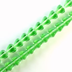 Czech Pressed Glass Bead - Smooth Pyramid 08x7MM PERIDOT