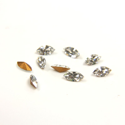 Preciosa Crystal Point Back Fancy Stone - Navette 04x2MM CRYSTAL