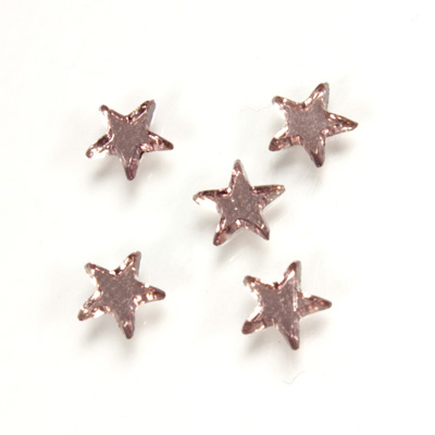 German Glass Flat Back Foiled Mirror - Star 6MM LT AMETHYST