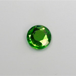 Glass Flat Back Rose Cut Fancy Foiled Stone - Round 13MM PERIDOT