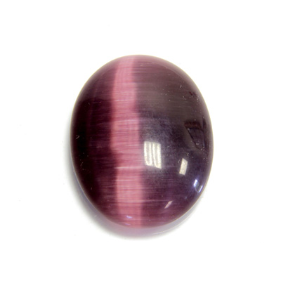 Fiber-Optic Cabochon - Oval 30x22MM CAT'S EYE PURPLE