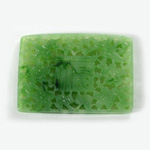 Plastic Oriental Caved Series Flat Back Stone 54X39MM JADE