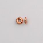 Metalized Plastic Smooth Bead - Ring 06MM COPPER