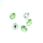 Plastic Point Back Foiled Stone - Oval 08x6MM PERIDOT