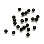 Plastic Bead - Opaque Color Smooth Round 04MM JET