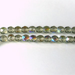 Czech Glass Fire Polish Bead - Round 05MM BLACK DIAMOND AB