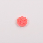 Plastic Carved Flower - Cluster 11MM CORAL