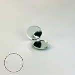 Glass Flat Back Foiled Mirror - Round 13MM CRYSTAL