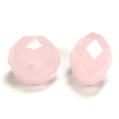 Chinese Cut Crystal Bead - Rondelle 09x12MM OPAL PINK