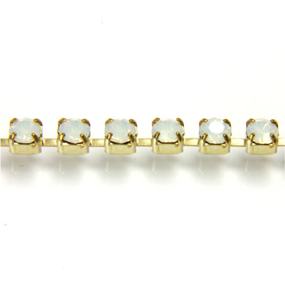 Preciosa Crystal Rhinestone Cup Chain - PP18 (SS8.5) WHITE OPAL-RAW