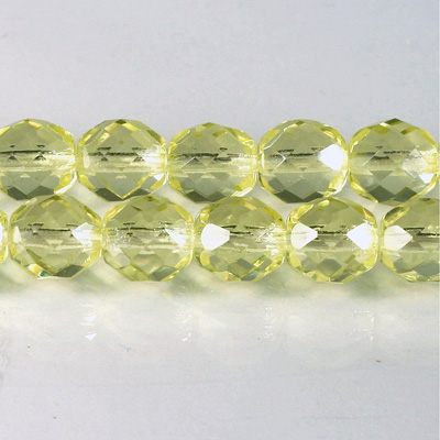 Czech Glass Fire Polish Bead - Round 10MM CITRINE