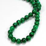 Imitation Gemstone Bead Smooth Round 08MM IMITATION MALACHITE