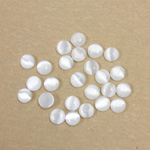 Fiber-Optic Cabochon - Round 04MM CAT'S EYE WHITE