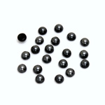 Glass Medium Dome Cabochon - Round 04MM Metallic Coated HEMATITE