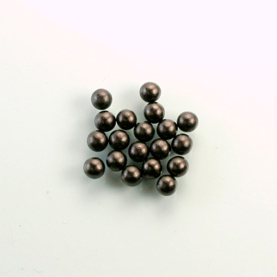 Czech Glass Pearl No-Hole Ball - 3MM DARK BROWN 70419
