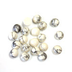 Gemstone Cabochon - Round 05MM WHITE HOWLITE