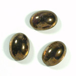 Glass Medium Dome Coated Cabochon - Oval 18x13MM LUSTER TAUPE